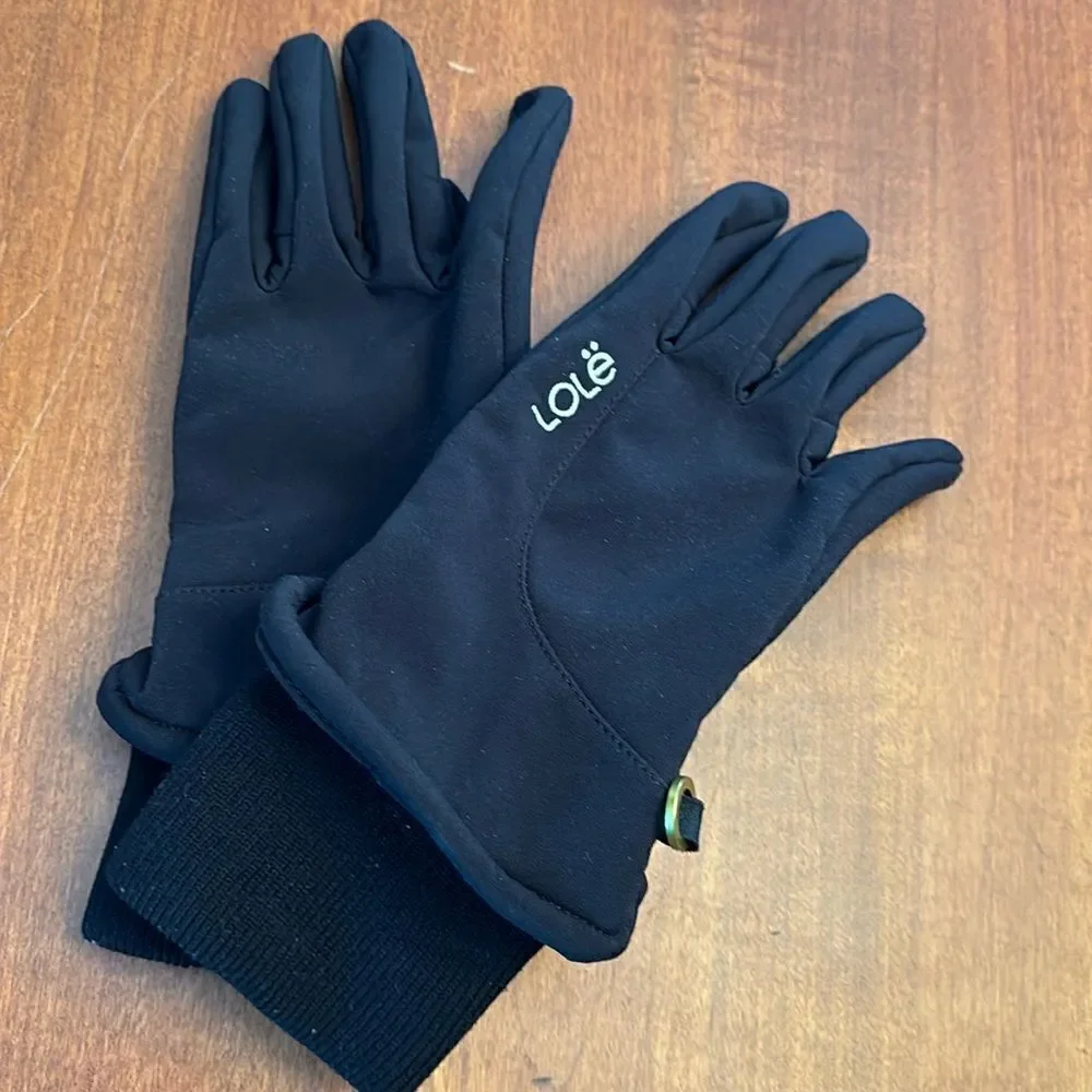 Lole Black Active Outdoor Winter Gloves - Medium
